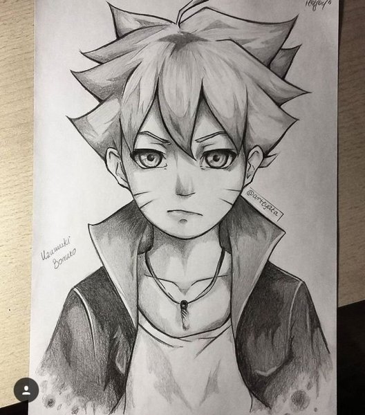Скетч аниме Боруто