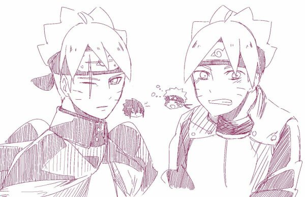 Раскраски аниме Наруто и Боруто