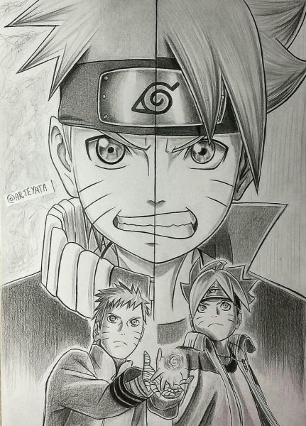 Скетчи Боруто Наруто
