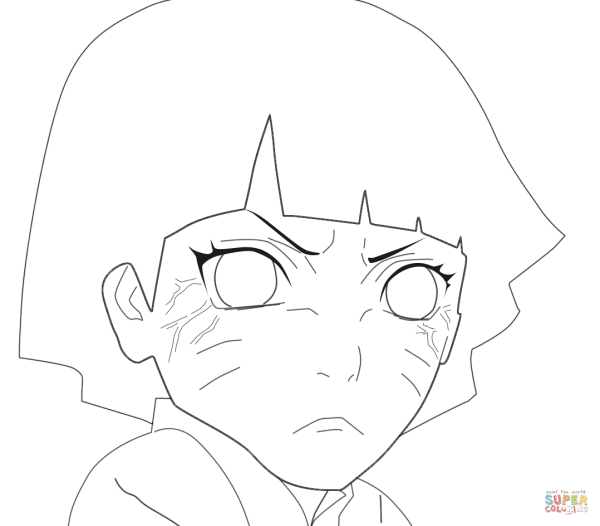 Наруто раскраска Химавари