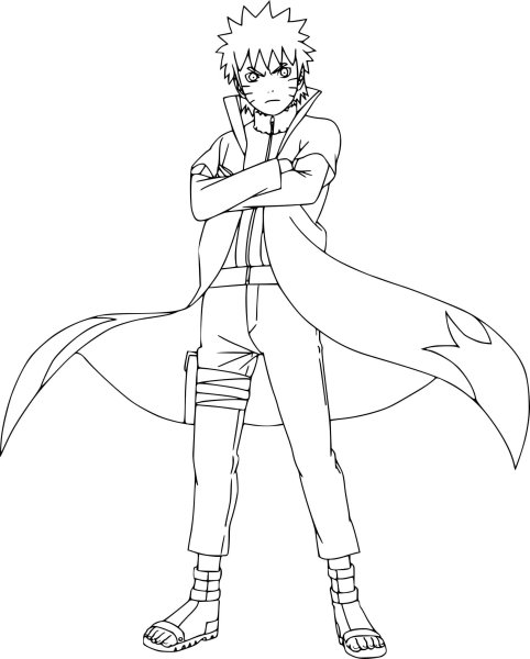 Раскрашенный Наруто Узумаки