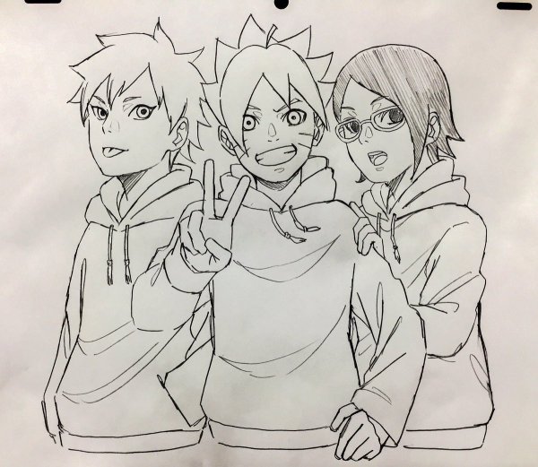 Как нарисовать Наруто и Боруто