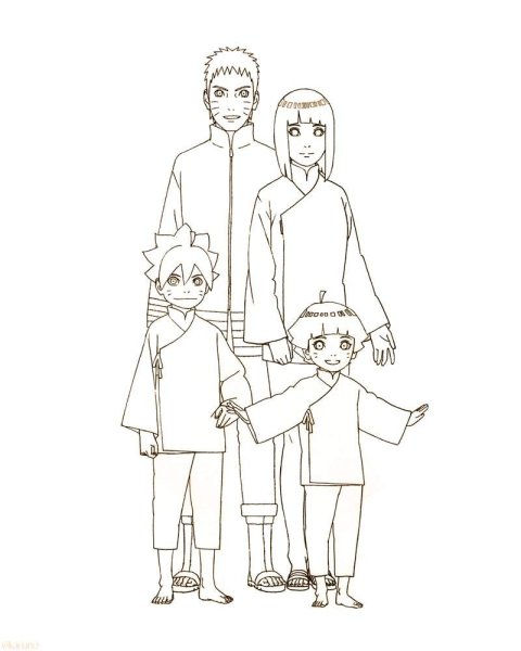 Наруто раскраска Химавари