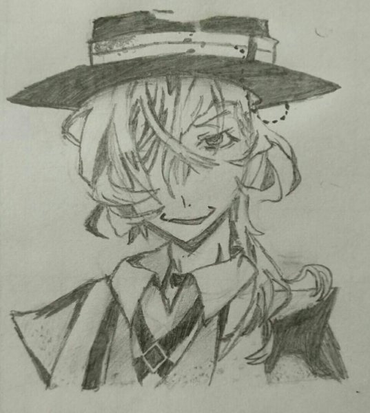 Чуя Накахара карандашом