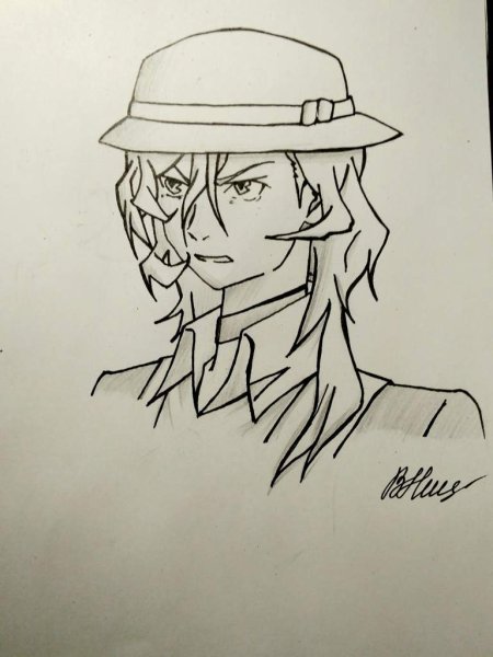 Чуя Накахара срисовать