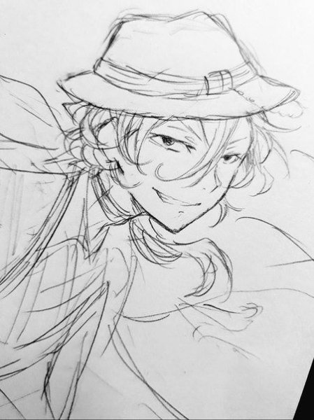 Великий из бродячих псов Дазай скетчи