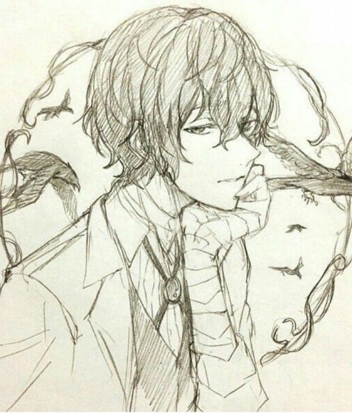 Чуя Накахара рисовать