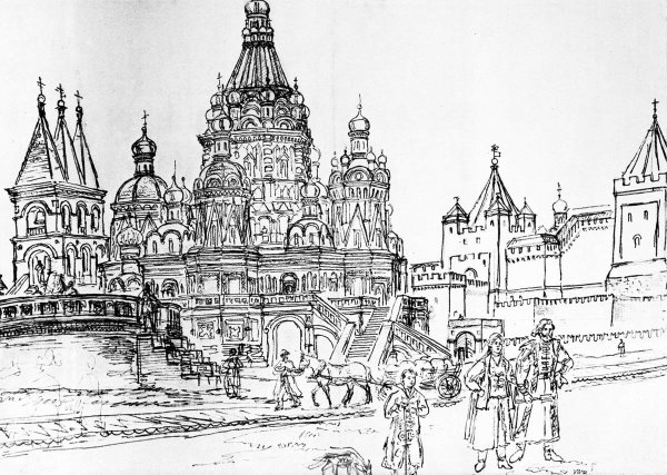 Собор Василия Блаженного контур