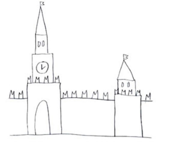 Москва рисунок карандашом