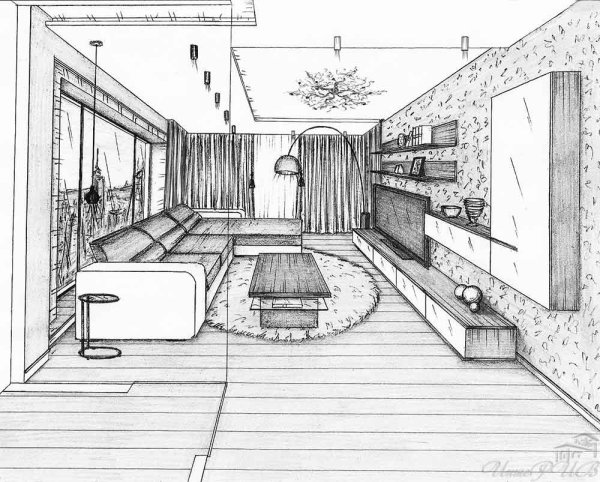 Эскиз интерьера