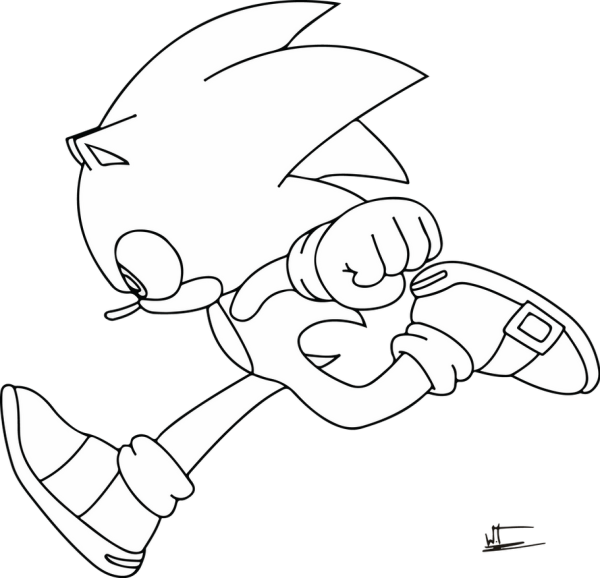 Соник хаос раскраска