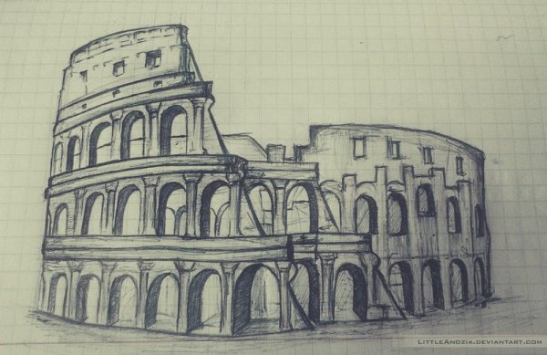 Колизей в Риме рисунок