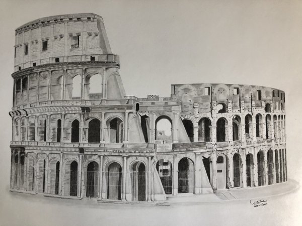 Колизей в Риме рисунок