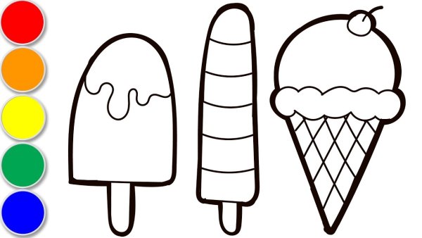 Эскимо раскраска