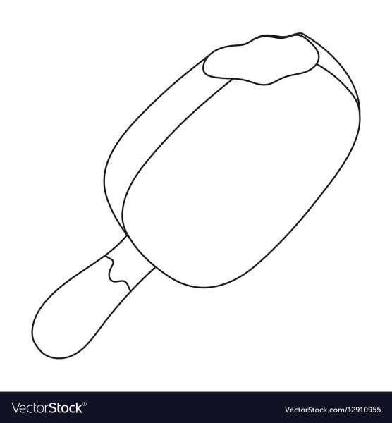 Эскимо раскраска для детей