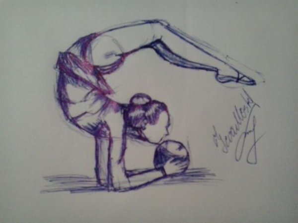 Рисунки гимнасток для срисовки