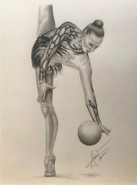 Гимнастика рисунки карандашом