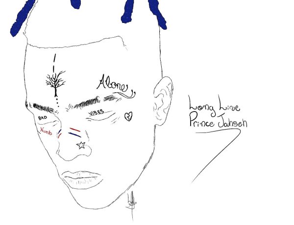 XXXTENTACION рисунок