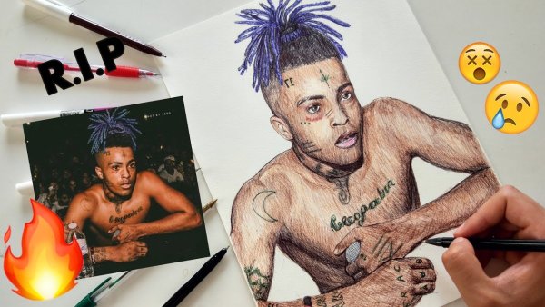 Xxtentacion рисунок ручкой