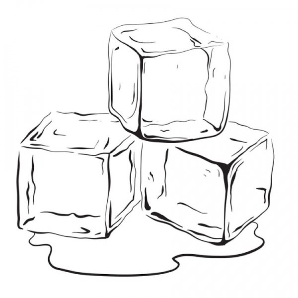 Кубик льда раскраска для детей