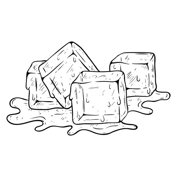 Кубики льда раскраска