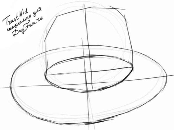 Шляпа карандашом