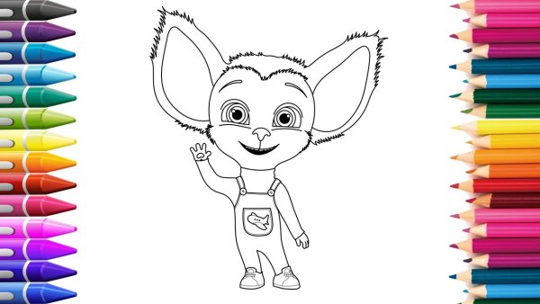 Раскраска дружок Барбоскин