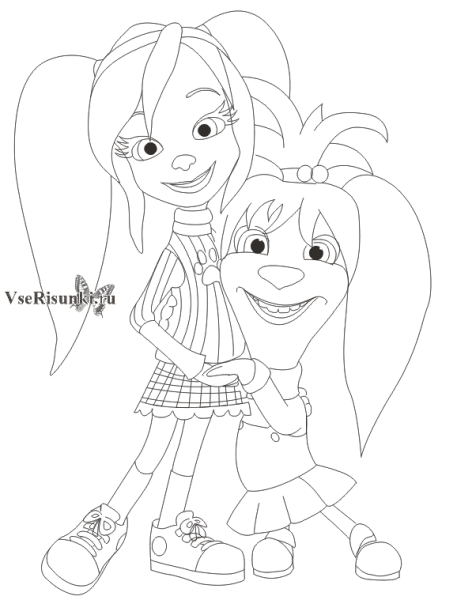 Лиза Барбоскина раскраска