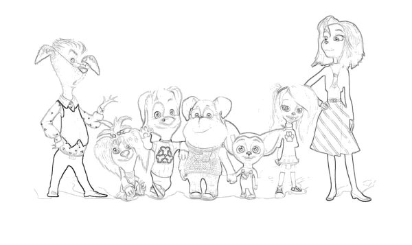 Раскраска "Барбоскины "