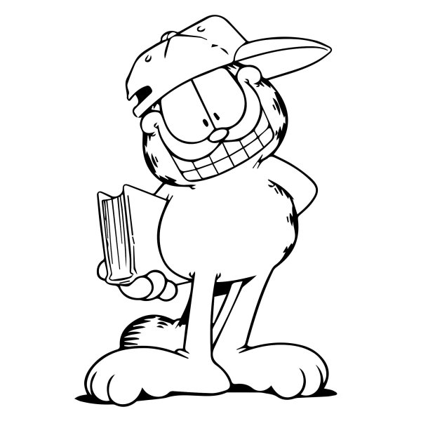 Гарфилд для срисовки