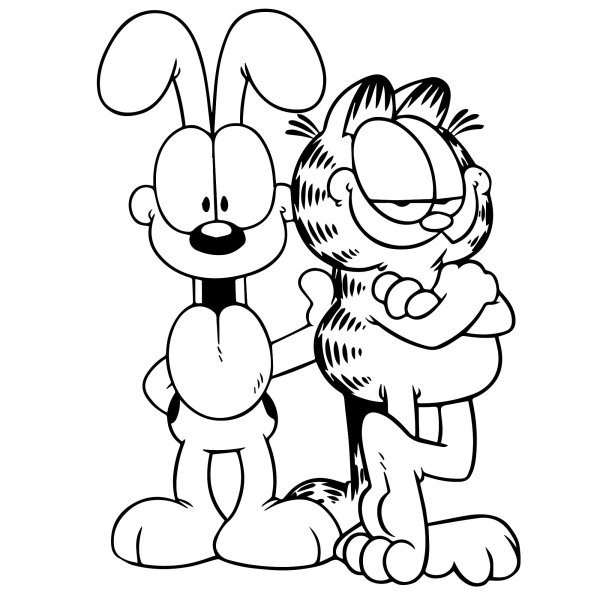 Гарфилд раскраска