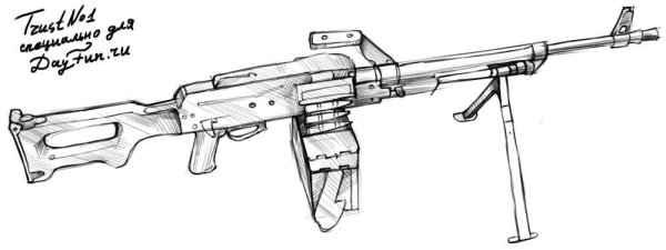 Ак74 афтамат Калашников рисунок