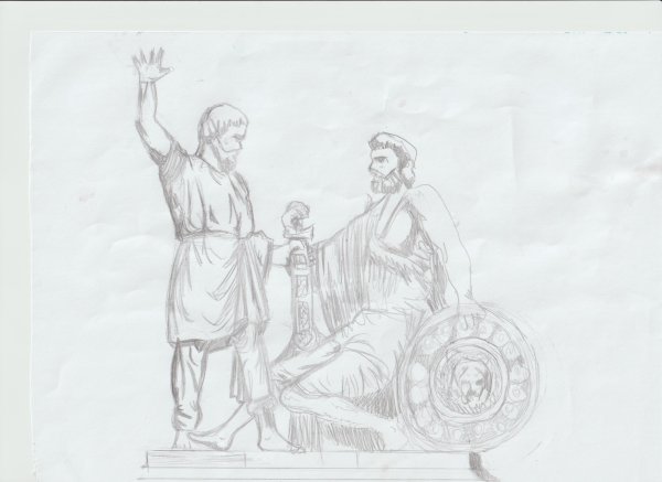 Рисунок памятник Минина и Пожарског