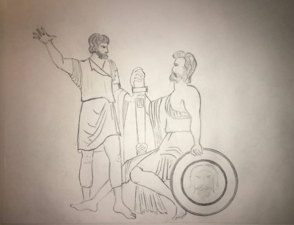 Памятник Минину и Пожарскому Нижний Новгород рисунок карандашом