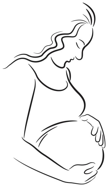 Беременная карандашом