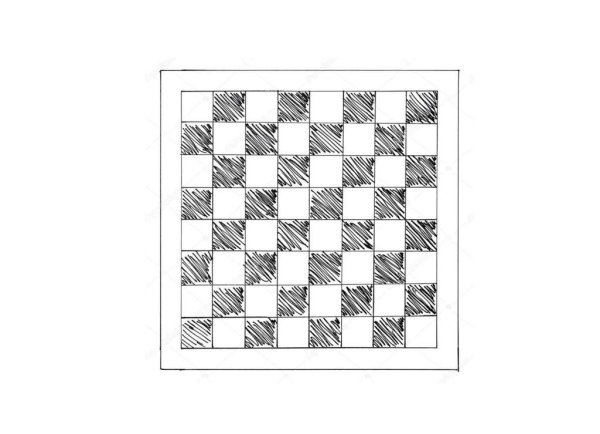 Шахматное поле на бумаге