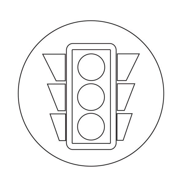 Светофор раскраска