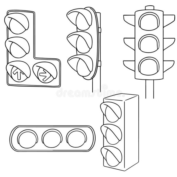 Светофор раскраска для детей