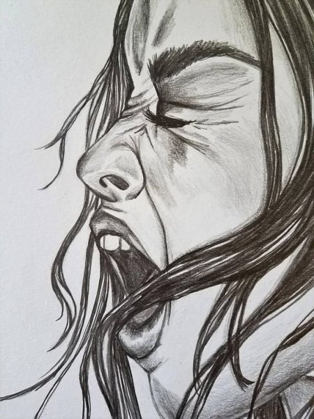 Крик зарисовка