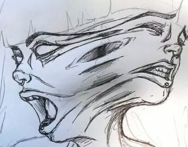 Зарисовки карандашом боль