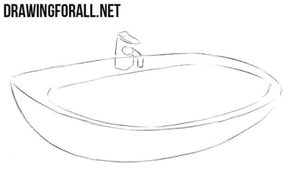 Раковина карандашом