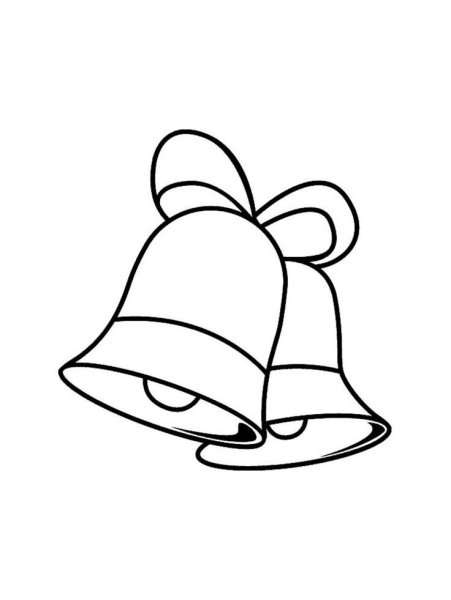 Новогодняя игрушка колокольчик раскраска