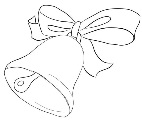 Как нарисовать колокольчик поэтапно