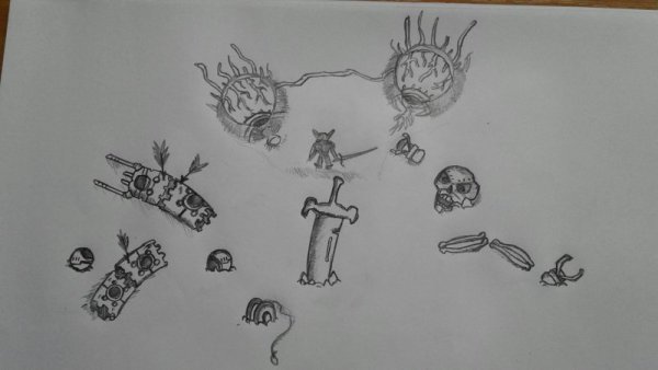 Рисунок из террарии карандашом