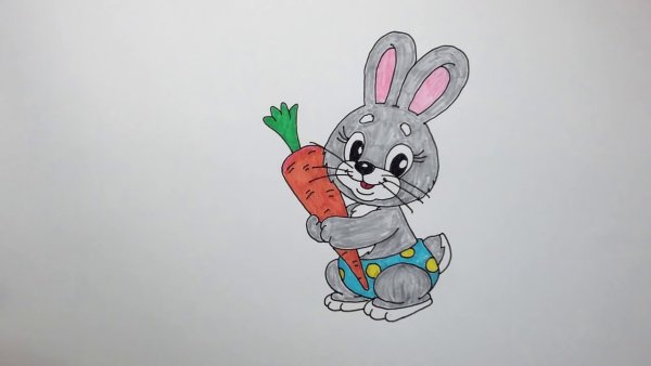 Заяц карандашом