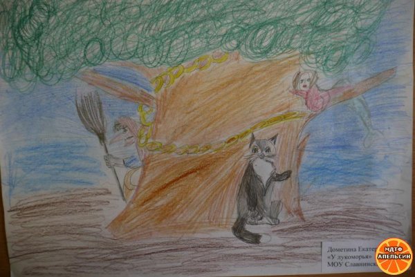 Поэтапное рисование Лукоморье