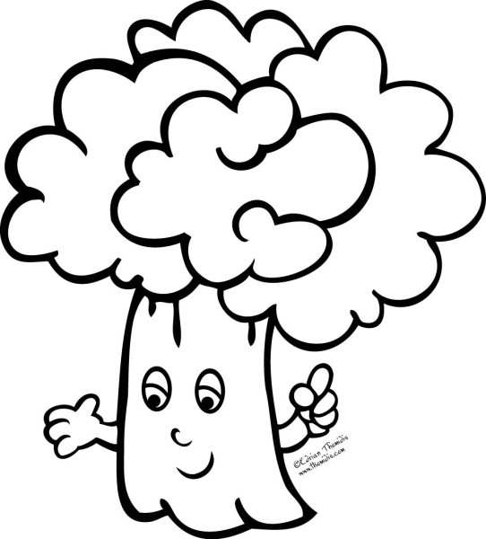 Брокколи трафарет