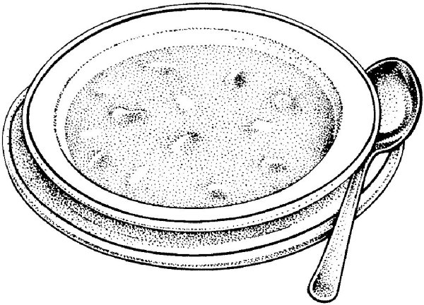 Тарелка с супом рисунок