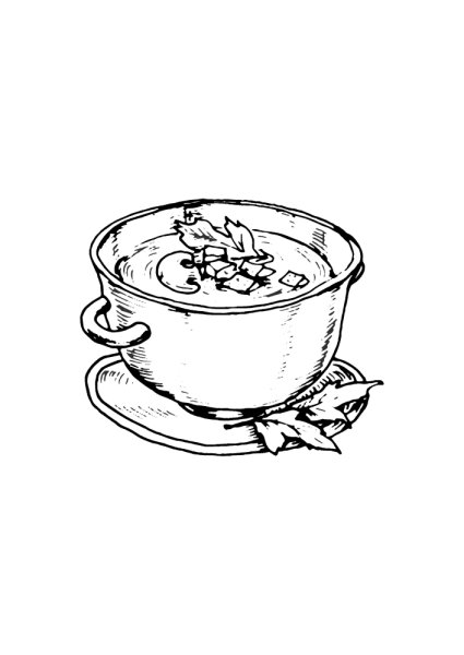 Обед раскраска