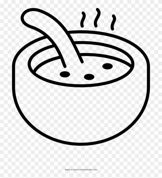 Суп раскраска для детей